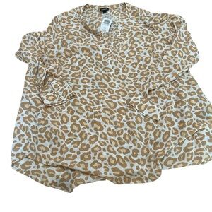 Torrid Tan  Relaxed Blouse with Mandarin Collar